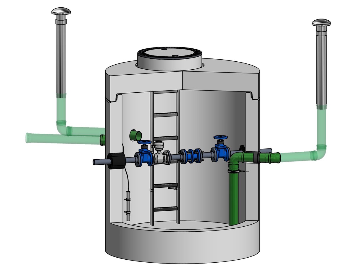 Mengenmessschacht VodaCheck