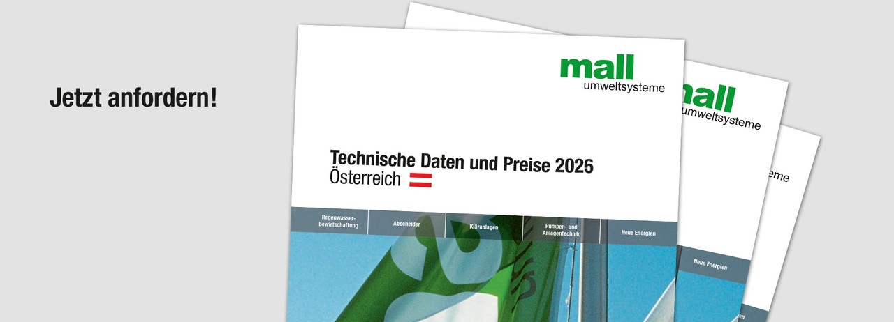 Startseitenbanner Preisliste Österreich 2026 - Mall Umweltsysteme