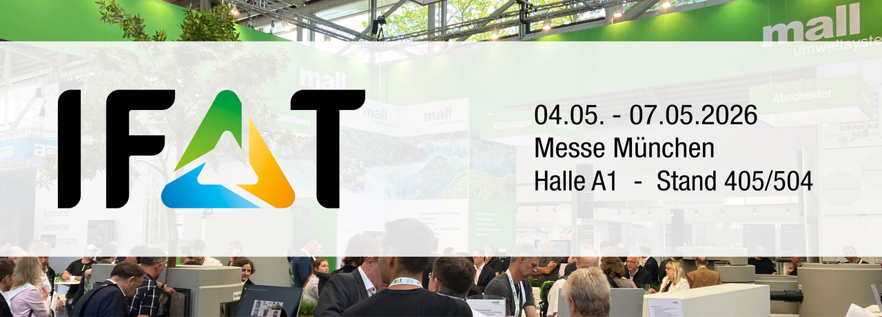 Startseitenbanner Messe IFAT 2026 - Mall Umweltsysteme